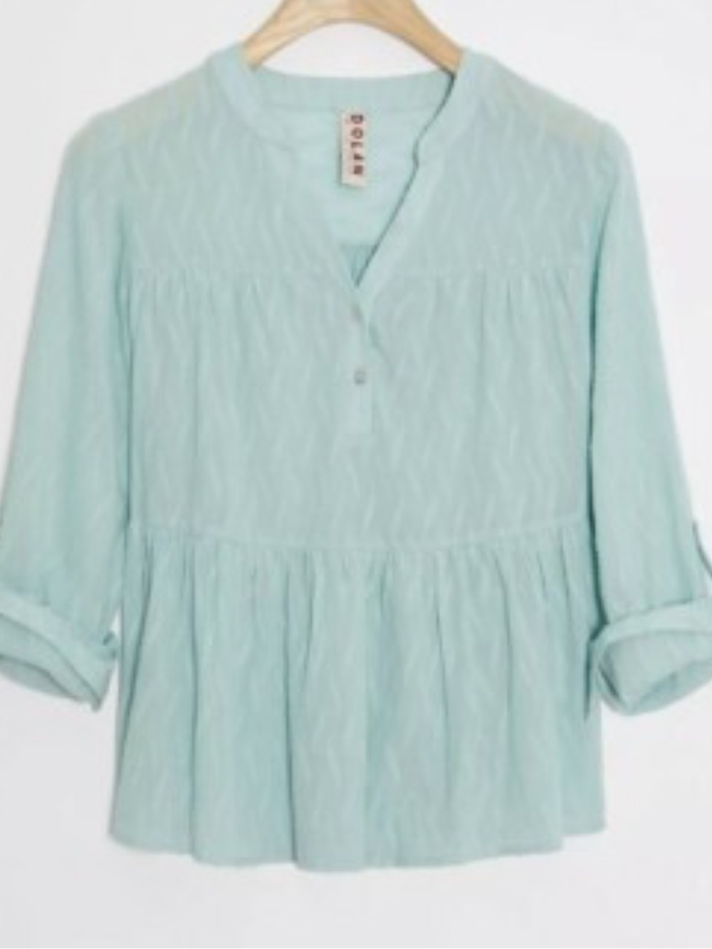 Anthropologie Dolan Baby Doll Peasant Top Bohemian Boho Sz.S Light Blue